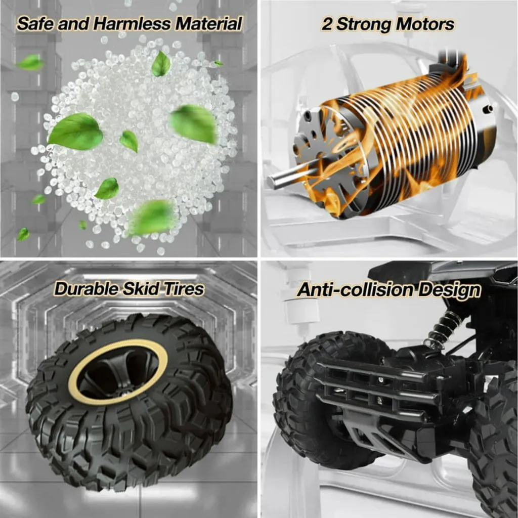4WD 1:12 Climbing Car 2.4GHz Double Motors Drive Carro Remote Control Model Off-Road Vehicle (37cm)