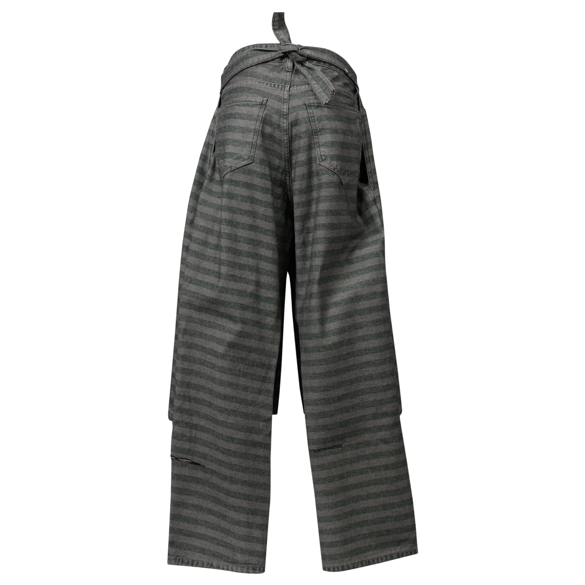 APRON STRIPED DENIM PANTS / FORREST
