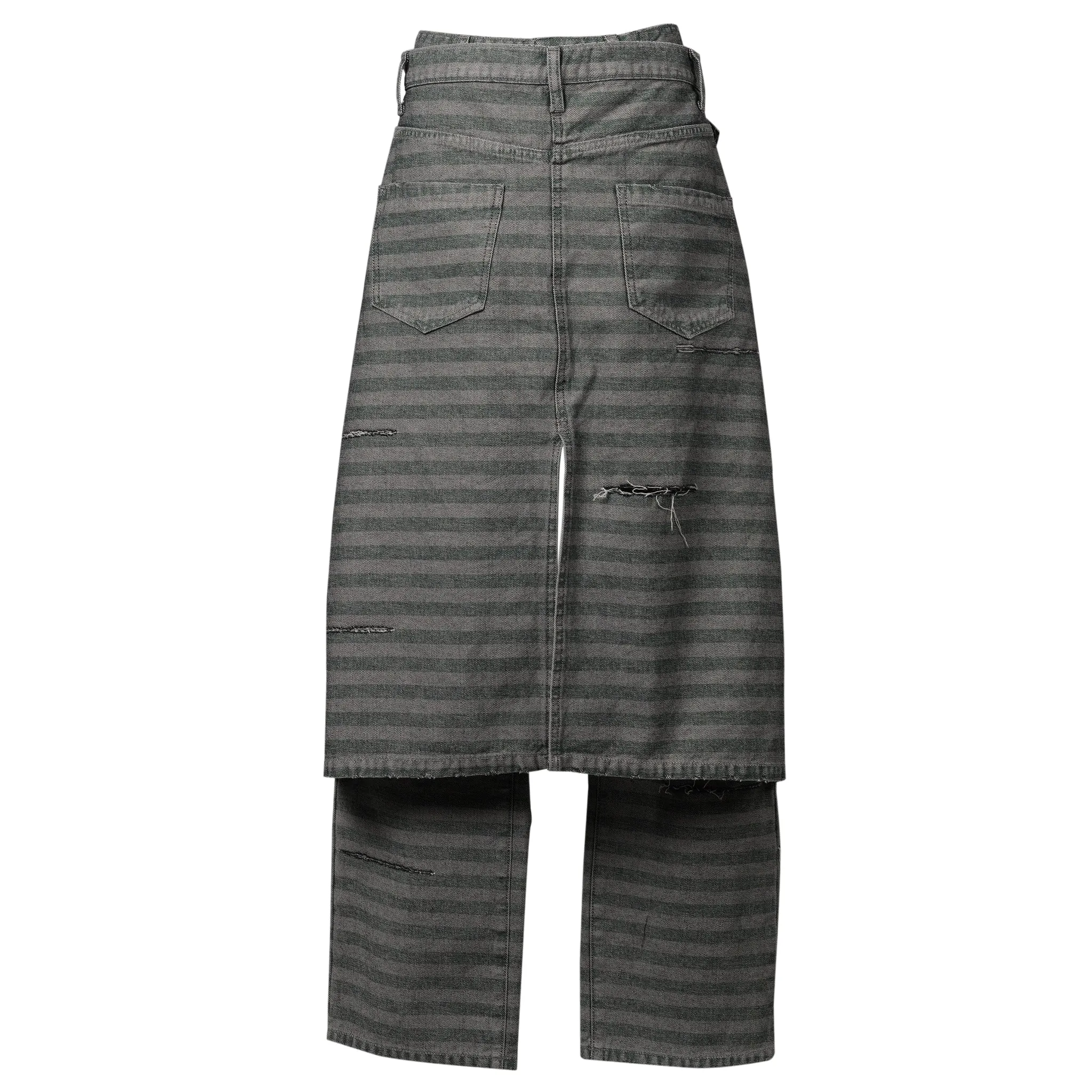 APRON STRIPED DENIM PANTS / FORREST