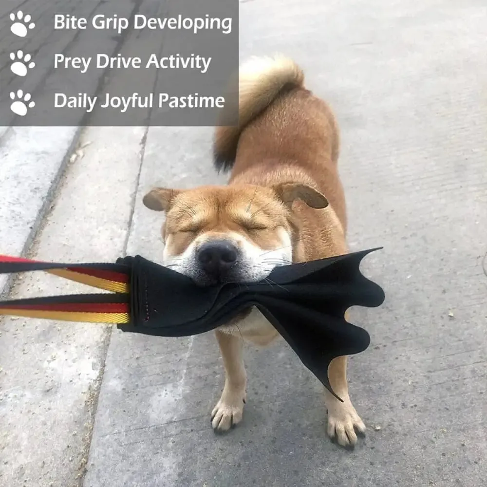 Durable Dog Chew Handle Leather Rag Toy for Pet Training Drive Bite Grip