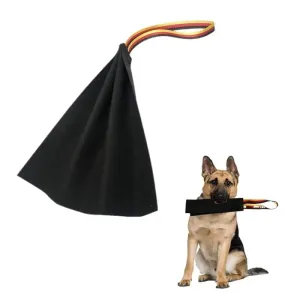 Durable Dog Chew Handle Leather Rag Toy for Pet Training Drive Bite Grip