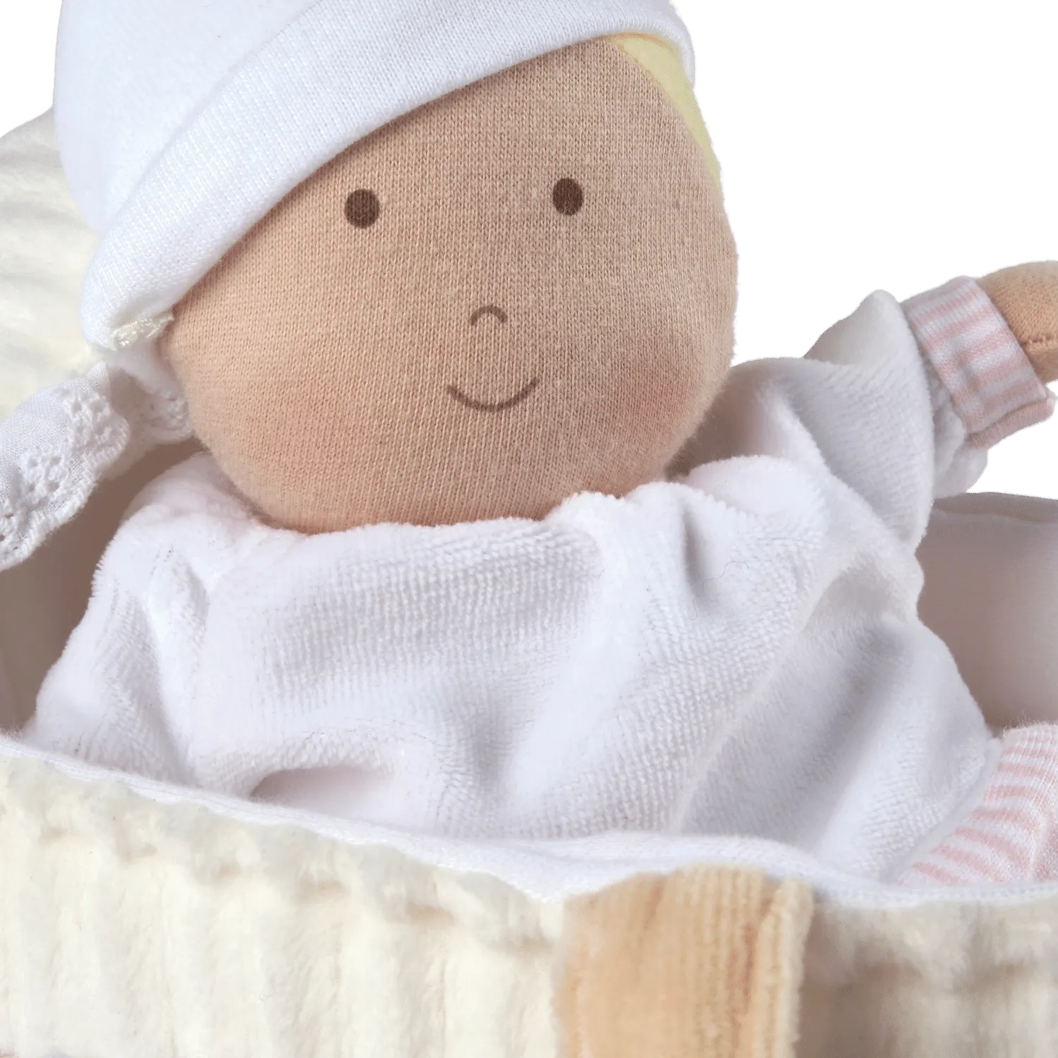 Grace - Baby Soft Doll with Carry Cot and Blanket