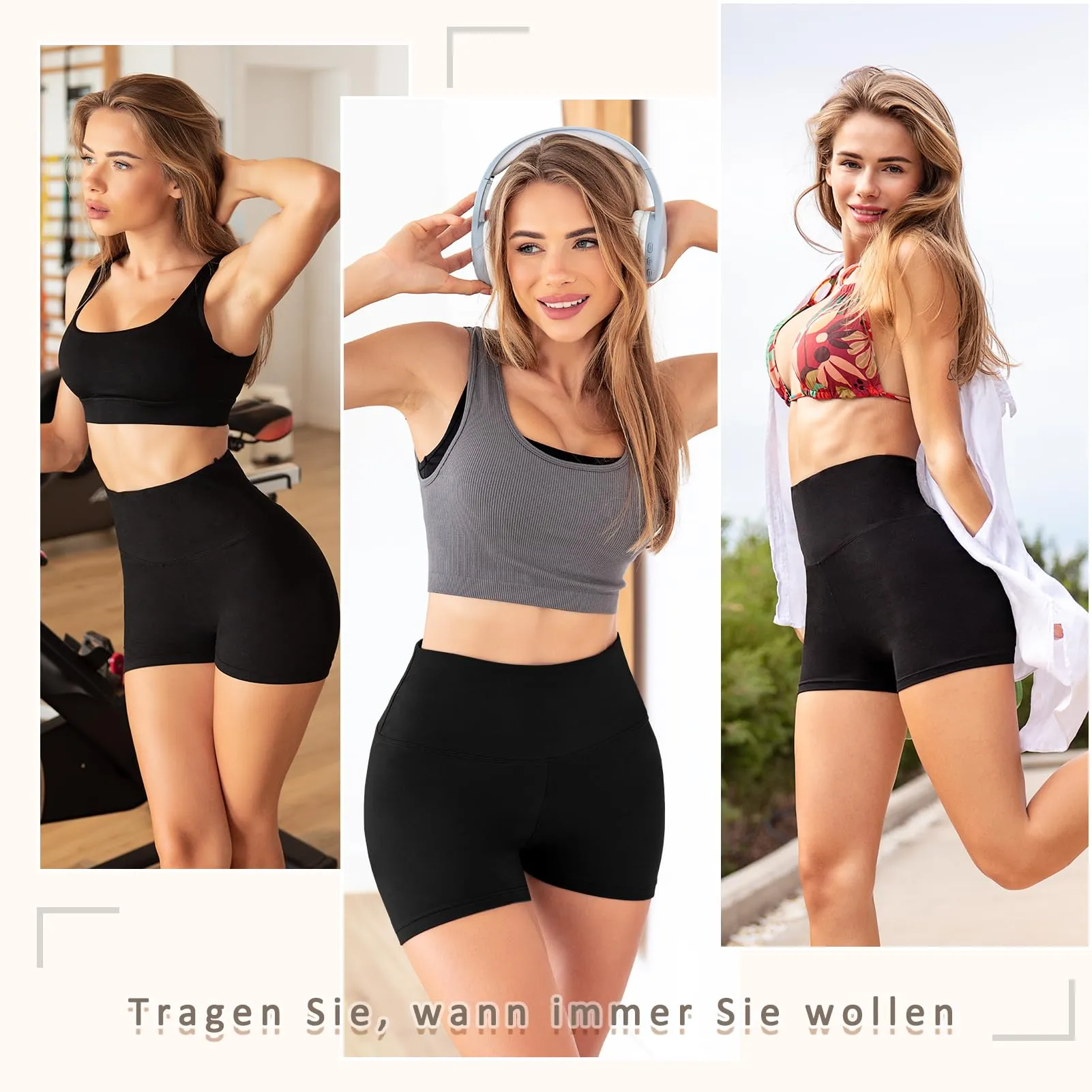 Leafigure Gym Shorts for Women High Waisted Athletic Shorts Workout Light Running Cycling Buttery Soft Yoga Shorts