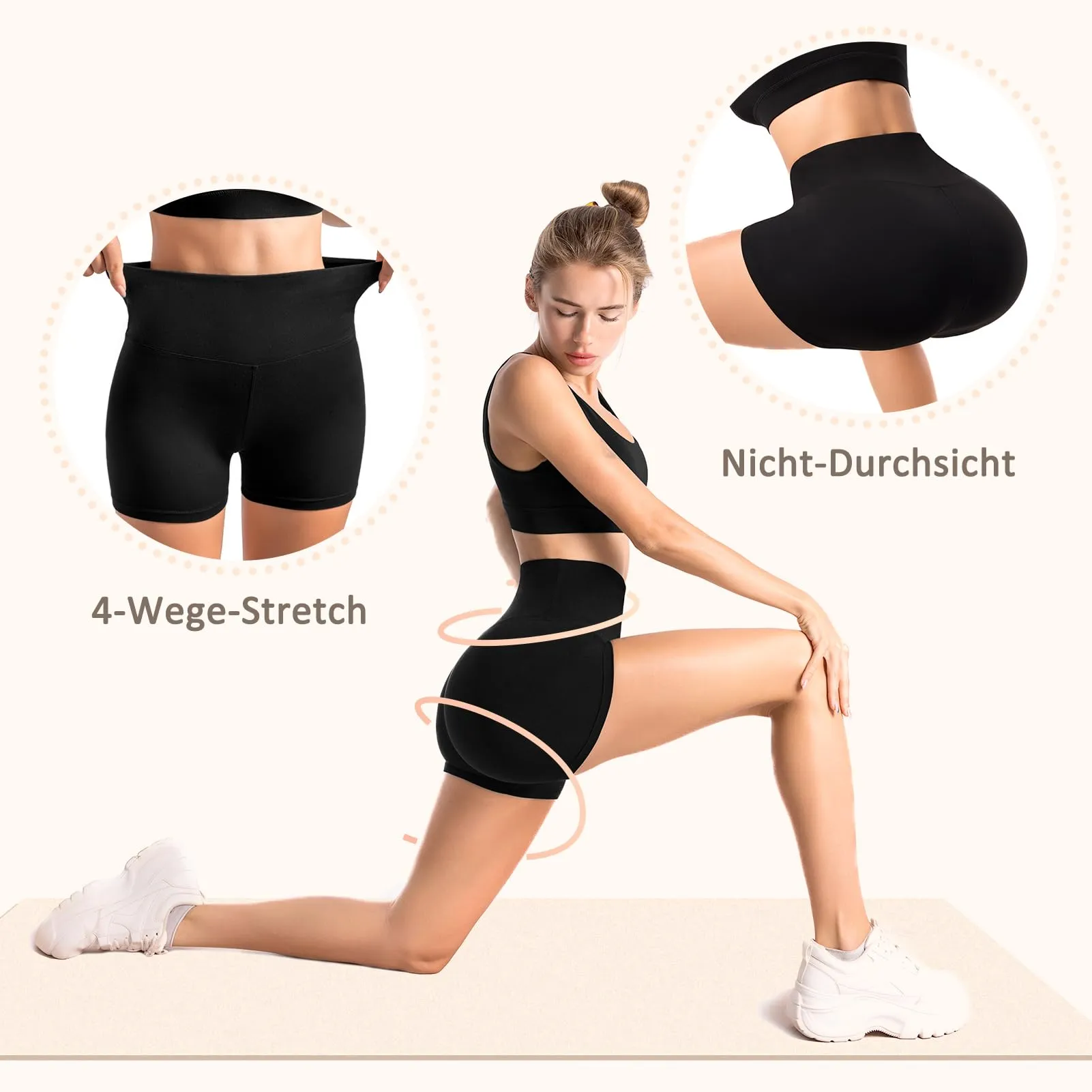Leafigure Gym Shorts for Women High Waisted Athletic Shorts Workout Light Running Cycling Buttery Soft Yoga Shorts