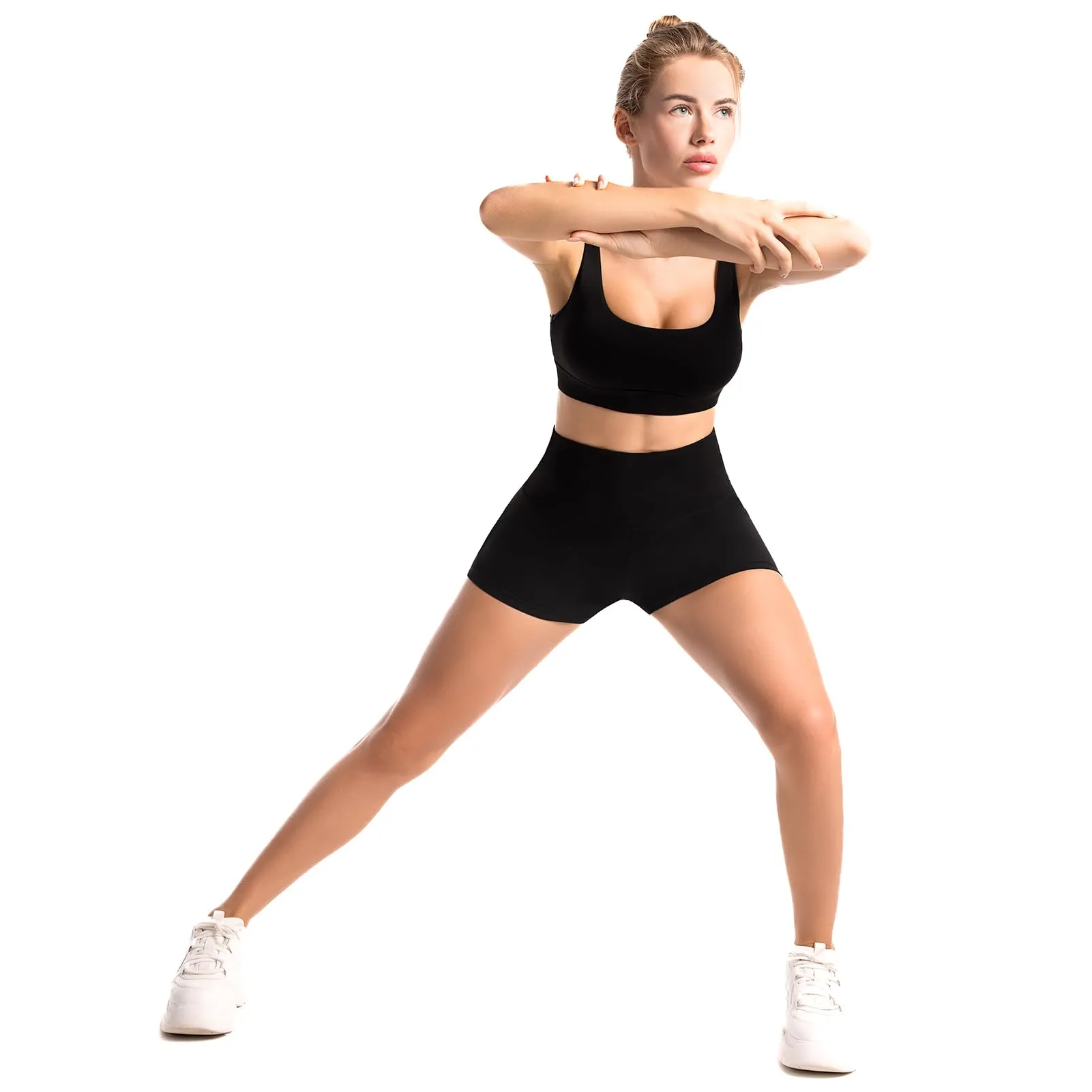 Leafigure Gym Shorts for Women High Waisted Athletic Shorts Workout Light Running Cycling Buttery Soft Yoga Shorts